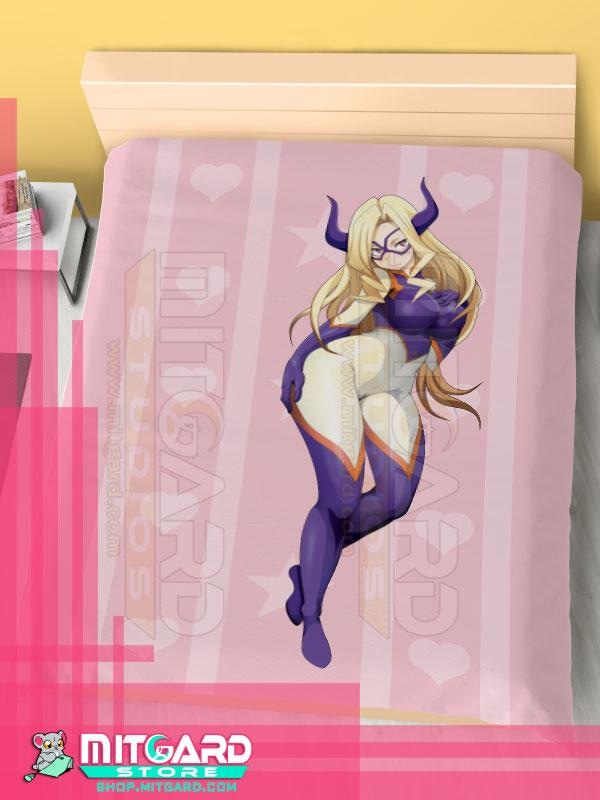 MY HERO ACADEMIA Yu Takeyama / Mt Lady - Bed Sheet or Duvet Cover Anime videogame - Flat bed sheet / 120cm x 200cm / Poplin - 3